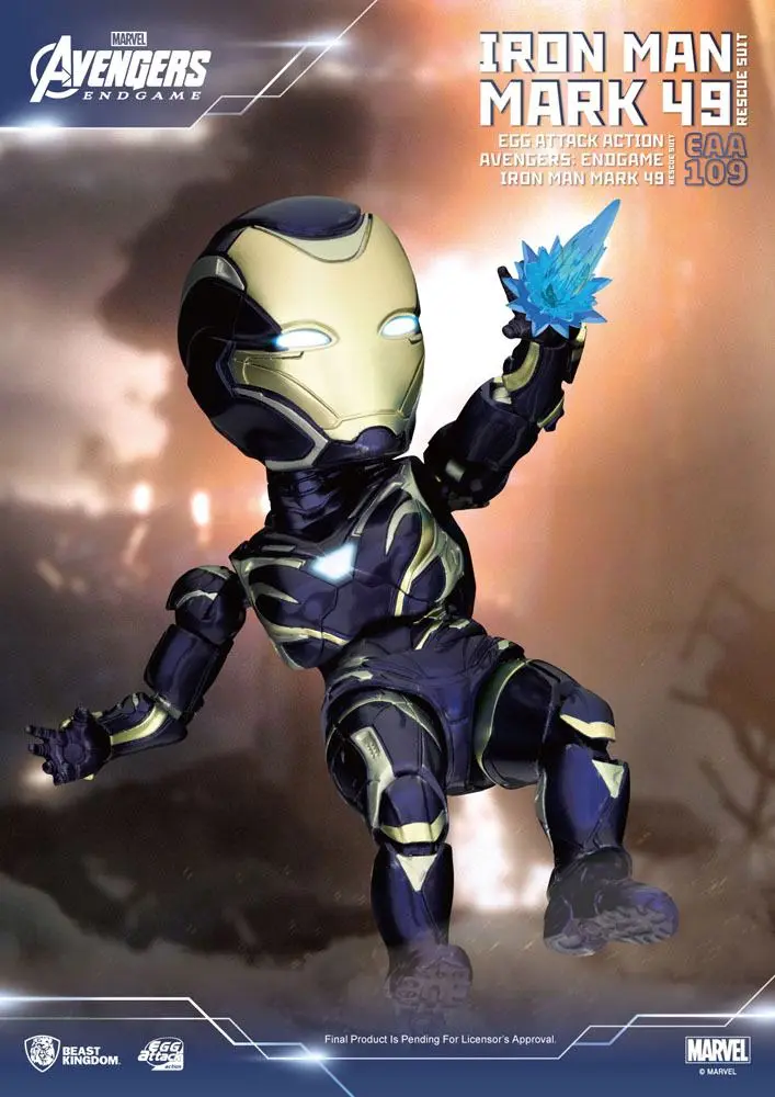 Avengers: Endgame Egg Attack Action Figure Iron Man Mark 49 Rescue Suit 21 cm product photo