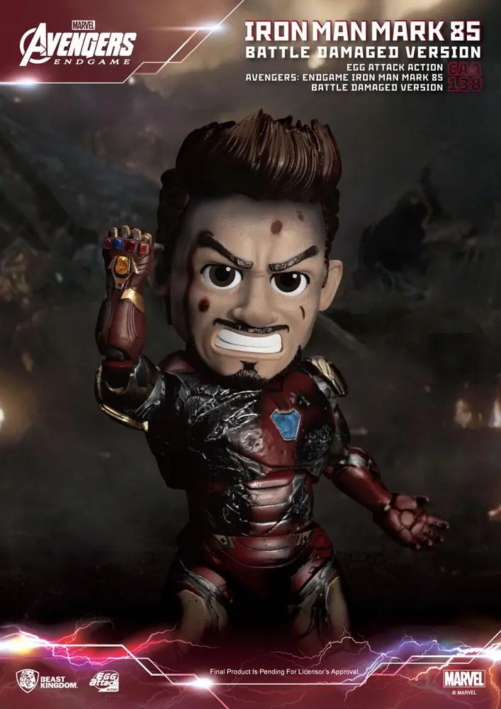 Avengers: Endgame Egg Attack Action Figure Iron Man Mark 85 Battle Damaged Version 16 cm product photo