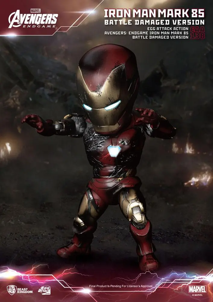 Avengers: Endgame Egg Attack Action Figure Iron Man Mark 85 Battle Damaged Version 16 cm product photo