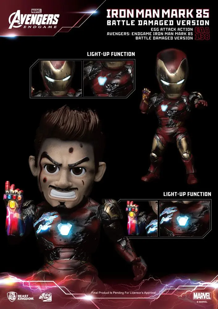 Avengers: Endgame Egg Attack Action Figure Iron Man Mark 85 Battle Damaged Version 16 cm product photo