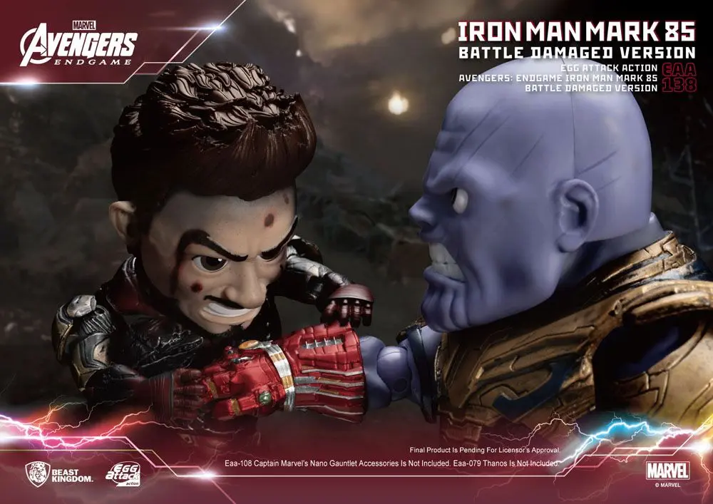 Avengers: Endgame Egg Attack Action Figure Iron Man Mark 85 Battle Damaged Version 16 cm product photo