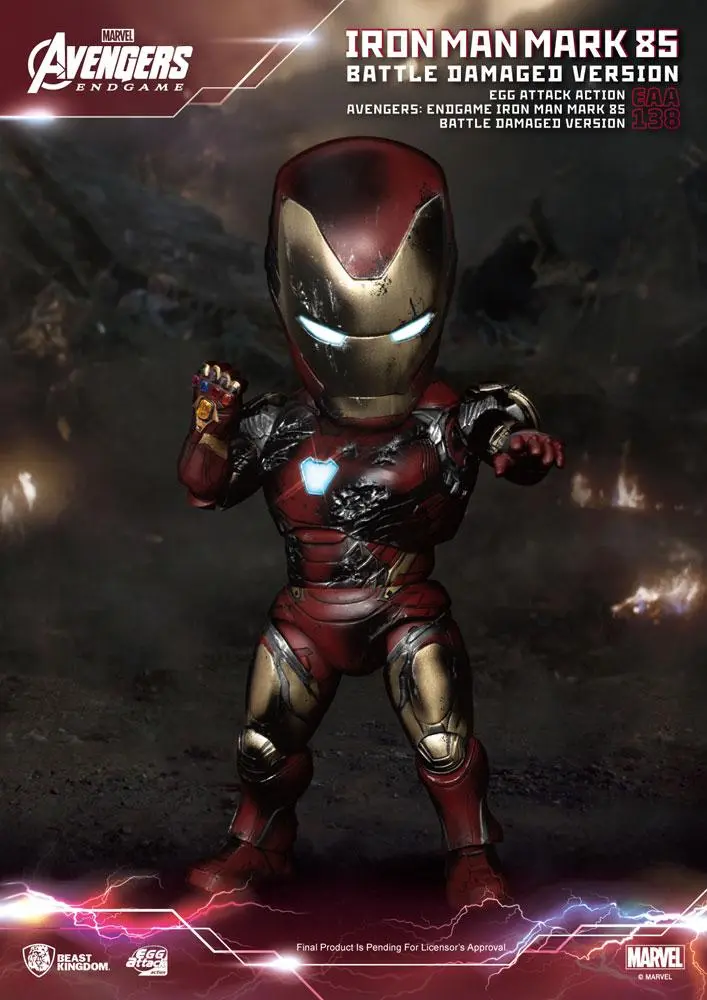 Avengers: Endgame Egg Attack Action Figure Iron Man Mark 85 Battle Damaged Version 16 cm product photo