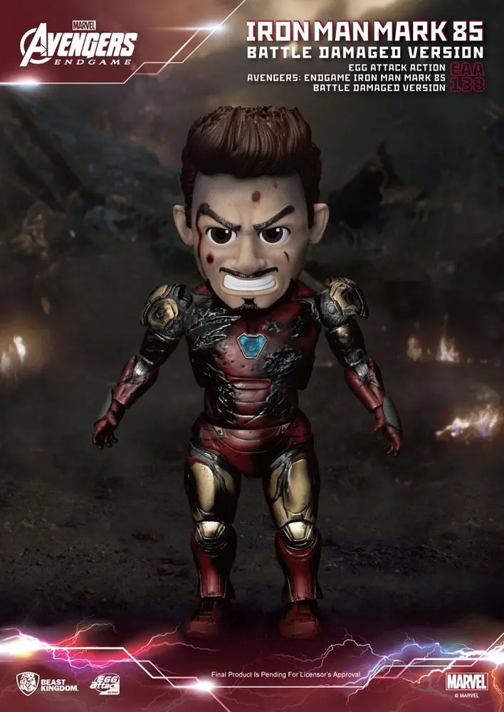 Avengers: Endgame Egg Attack Action Figure Iron Man Mark 85 Battle Damaged Version 16 cm product photo