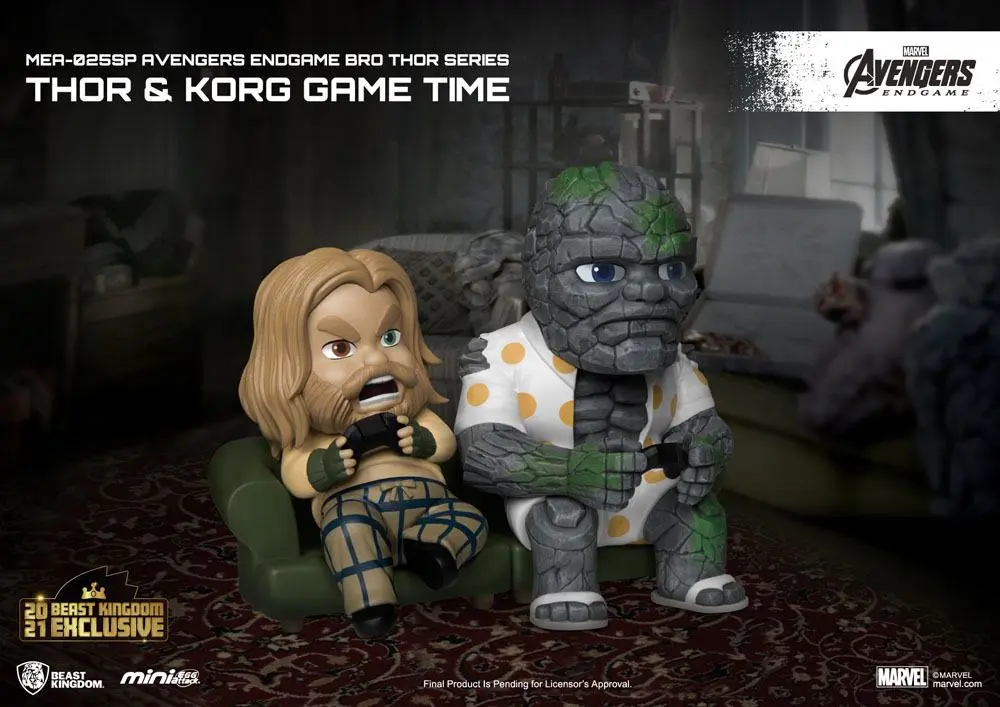 Avengers: Endgame Mini Egg Attack Figure Bro Thor &amp; Korg Game Time heo EMEA Exclusive 8 cm product photo