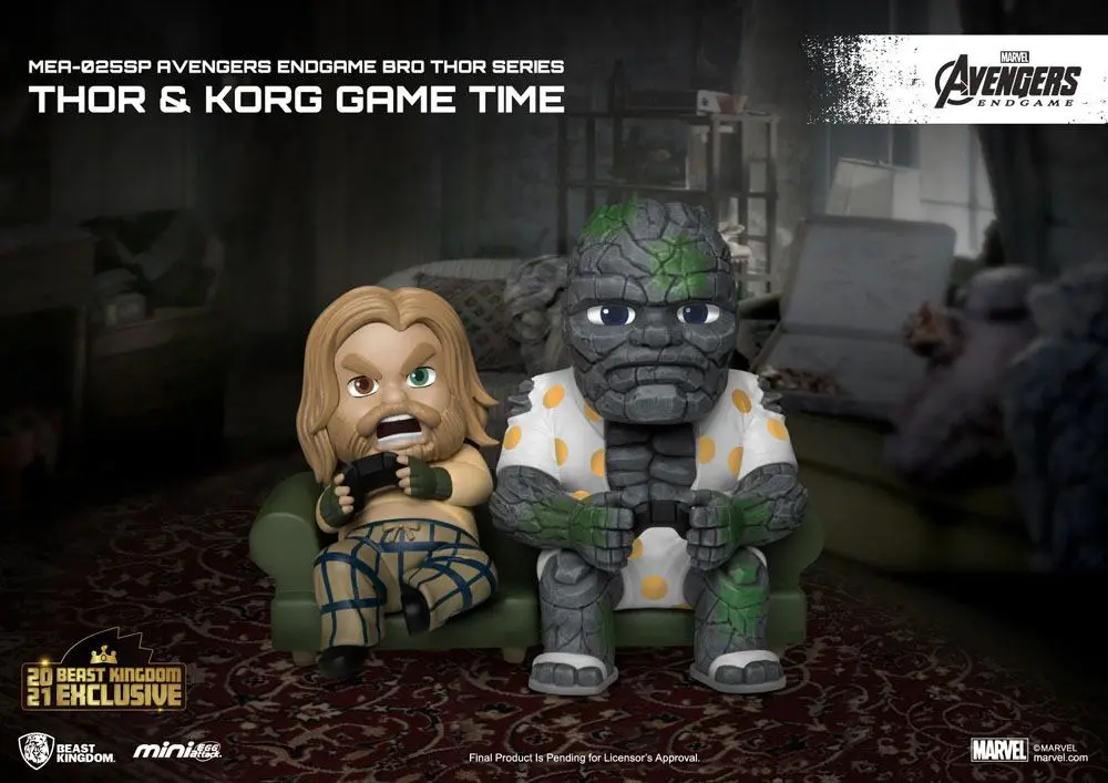Avengers: Endgame Mini Egg Attack Figure Bro Thor &amp; Korg Game Time heo EMEA Exclusive 8 cm product photo