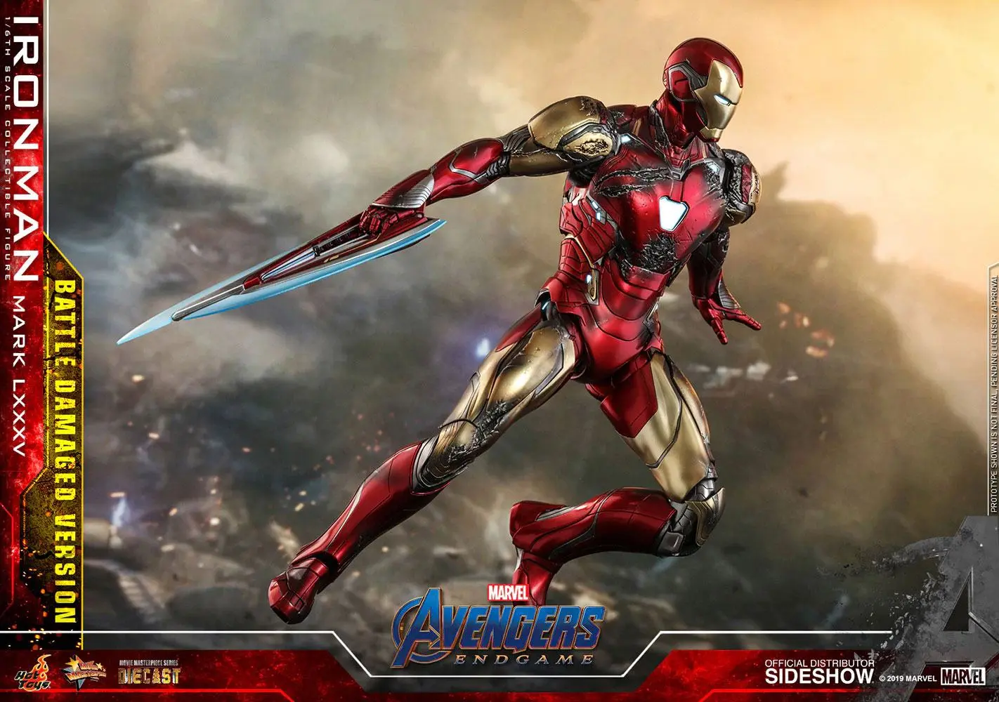 Avengers: Endgame MMS Diecast Action Figure 1/6 Iron Man Mark LXXXV Battle Damaged Ver. 32 cm product photo