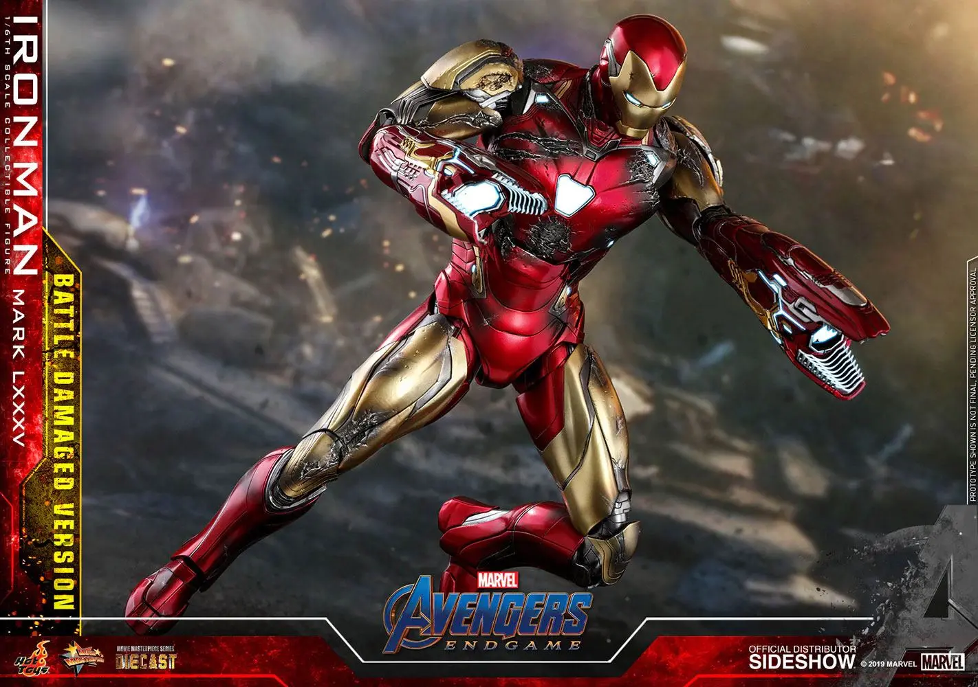 Avengers: Endgame MMS Diecast Action Figure 1/6 Iron Man Mark LXXXV Battle Damaged Ver. 32 cm product photo