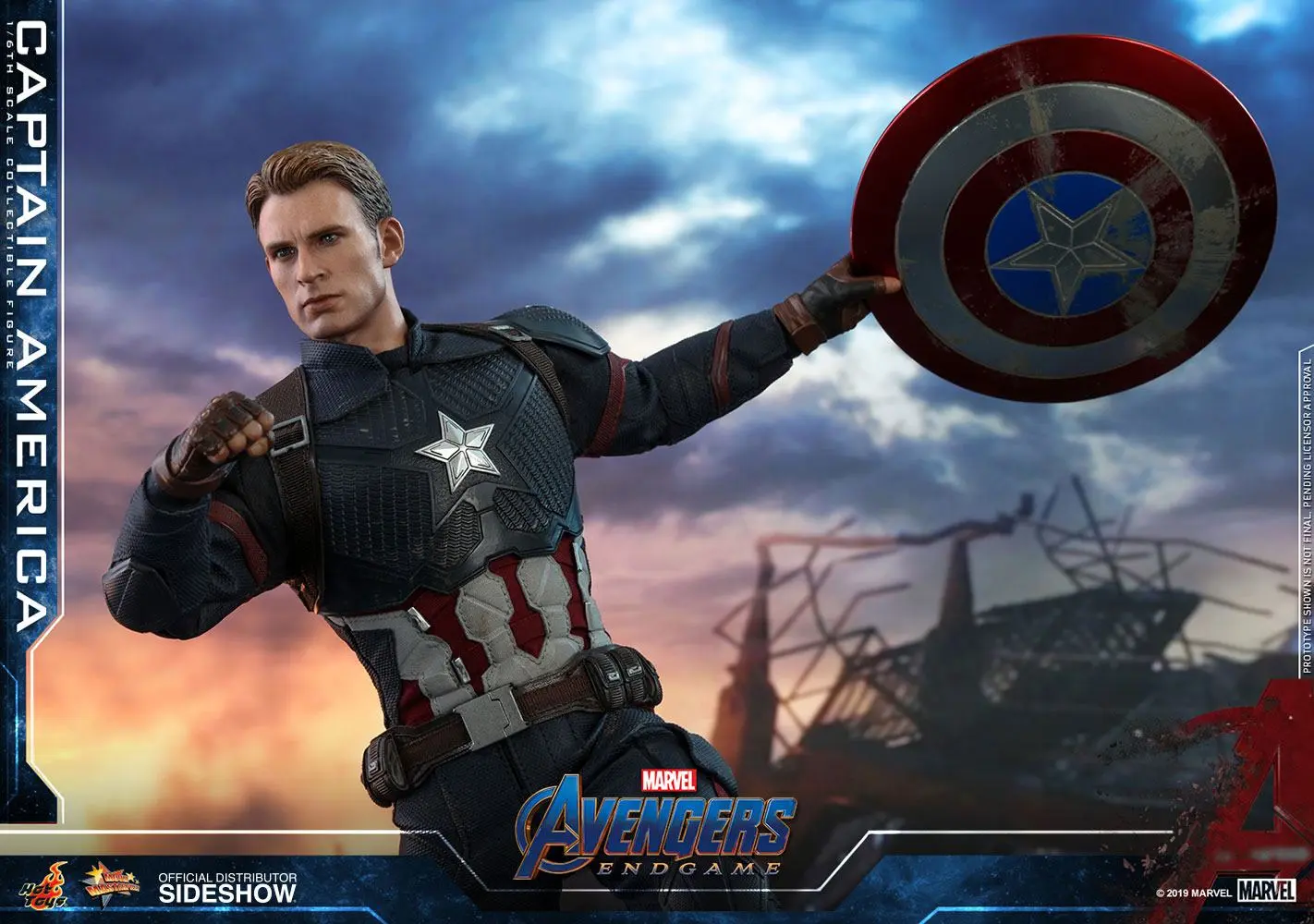 Avengers: Endgame Movie Masterpiece Action Figure 1/6 Captain America 31 cm product photo