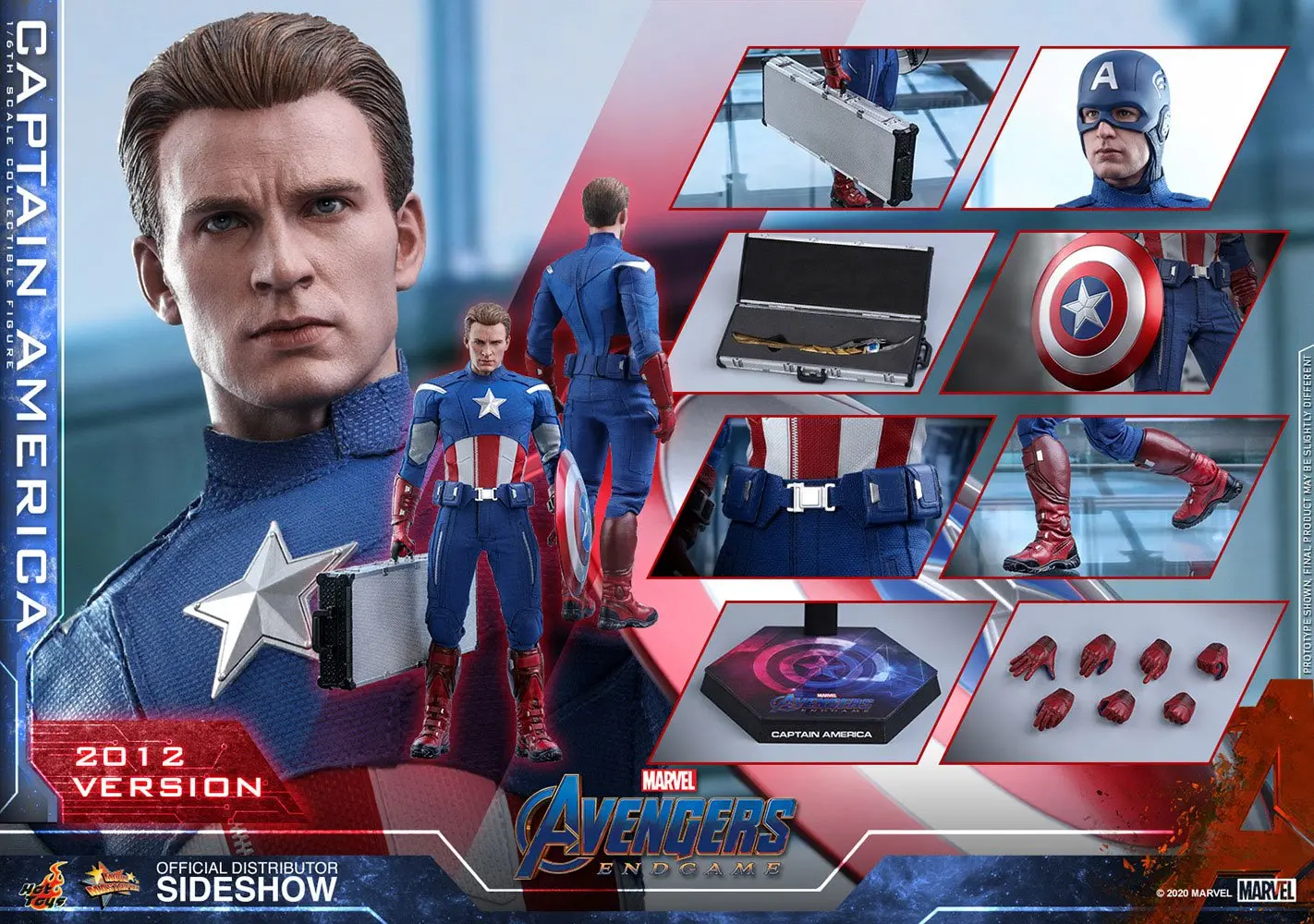 Avengers: Endgame Movie Masterpiece Action Figure 1/6 Captain America (2012 Version) 30 cm product photo