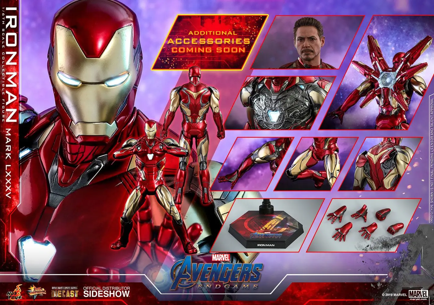 Avengers: Endgame Movie Masterpiece Series Diecast Action Figure 1/6 Iron Man Mark LXXXV 32 cm termékfotó