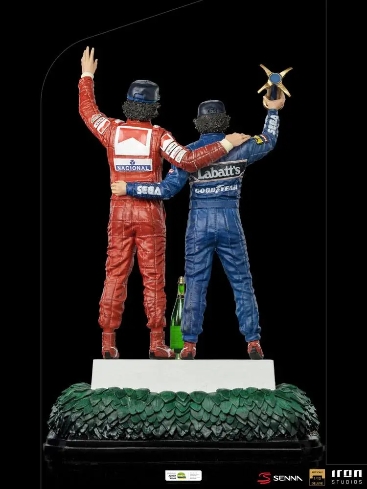Ayrton Senna Deluxe Art Scale Statue 1/10 Alain Prost &amp; Ayrton Senna (The Last Podium 1993) 27 cm product photo