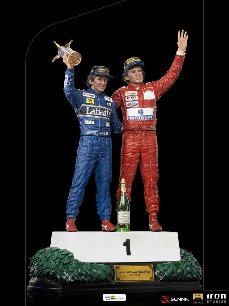 Ayrton Senna Deluxe Art Scale Statue 1/10 Alain Prost &amp; Ayrton Senna (The Last Podium 1993) 27 cm product photo