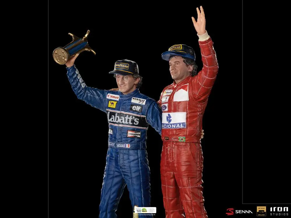 Ayrton Senna Deluxe Art Scale Statue 1/10 Alain Prost &amp; Ayrton Senna (The Last Podium 1993) 27 cm product photo
