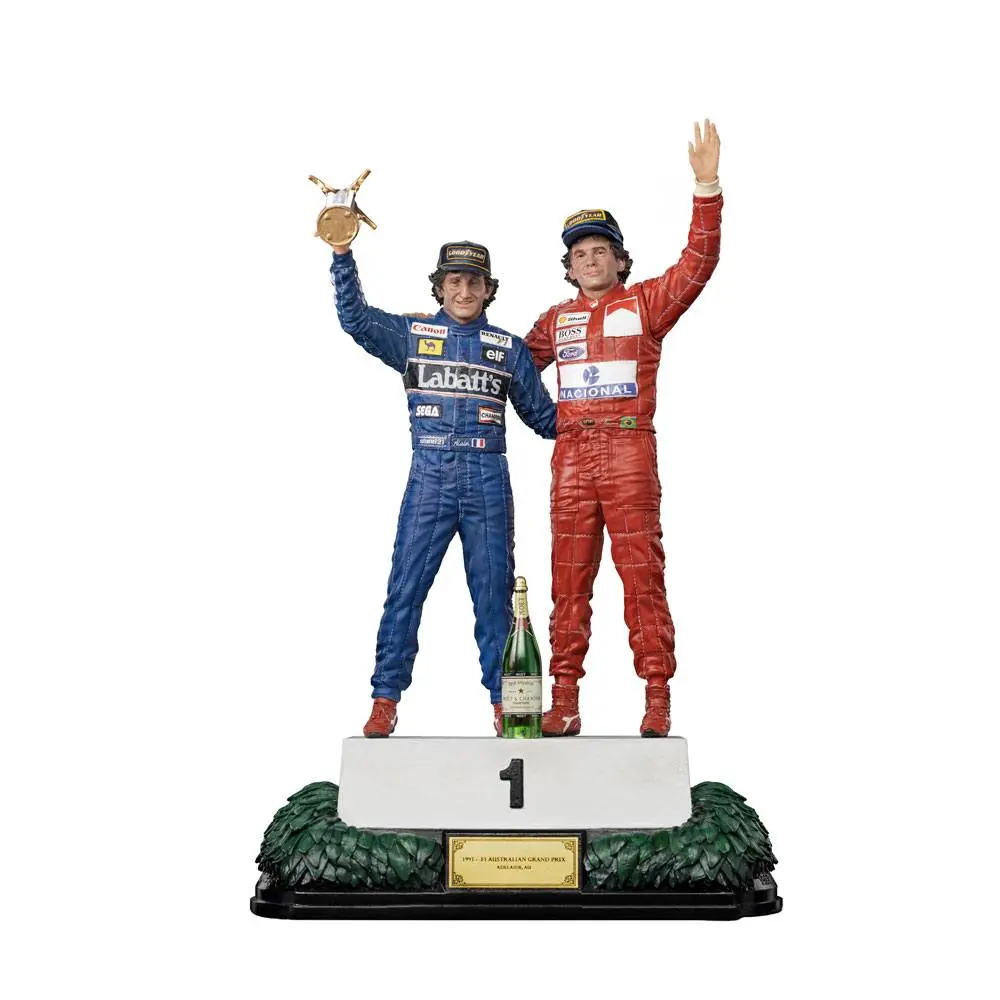 Ayrton Senna Deluxe Art Scale Statue 1/10 Alain Prost &amp; Ayrton Senna (The Last Podium 1993) 27 cm product photo