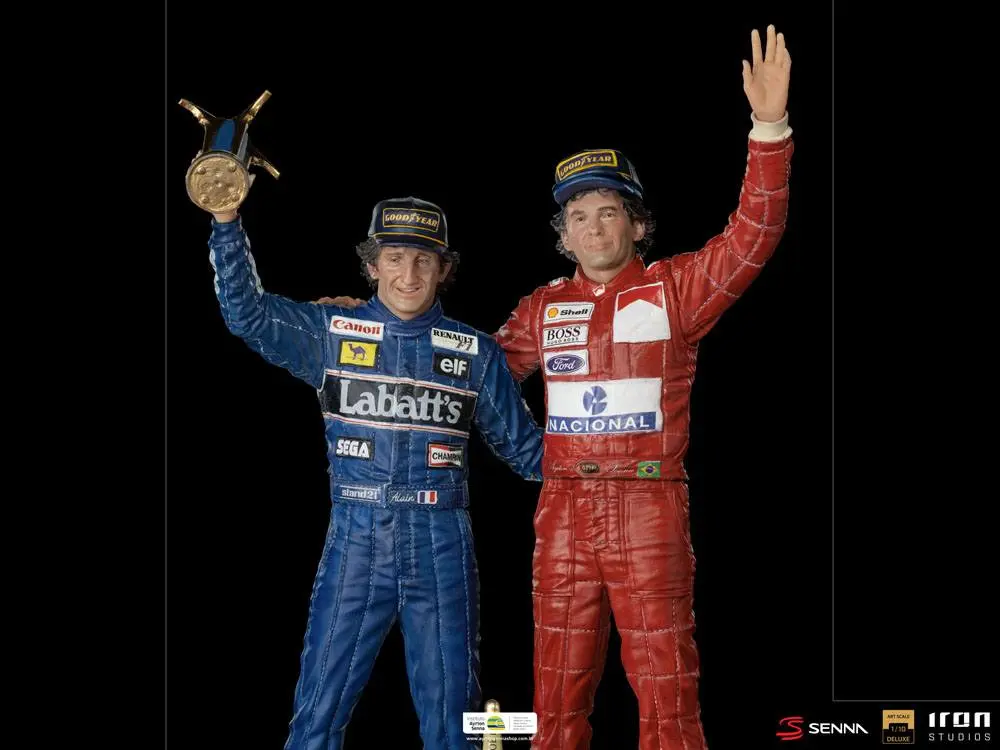 Ayrton Senna Deluxe Art Scale Statue 1/10 Alain Prost &amp; Ayrton Senna (The Last Podium 1993) 27 cm product photo