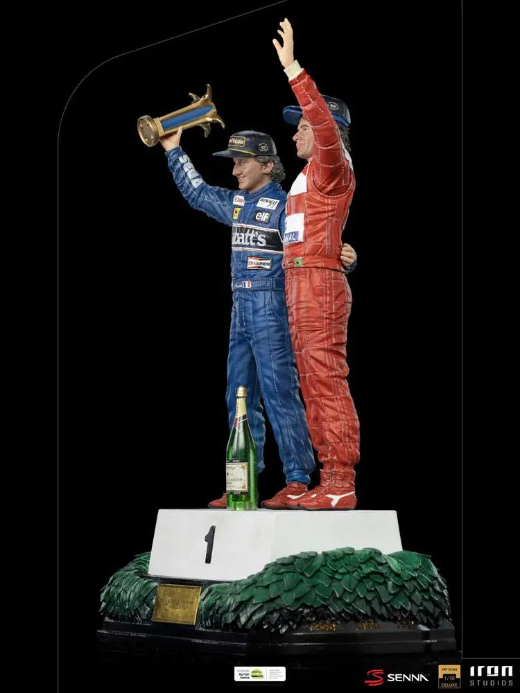 Ayrton Senna Deluxe Art Scale Statue 1/10 Alain Prost &amp; Ayrton Senna (The Last Podium 1993) 27 cm product photo