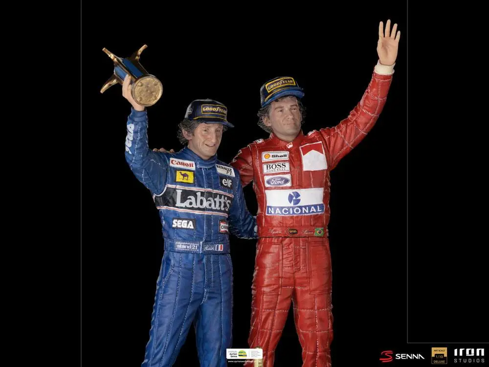 Ayrton Senna Deluxe Art Scale Statue 1/10 Alain Prost &amp; Ayrton Senna (The Last Podium 1993) 27 cm product photo