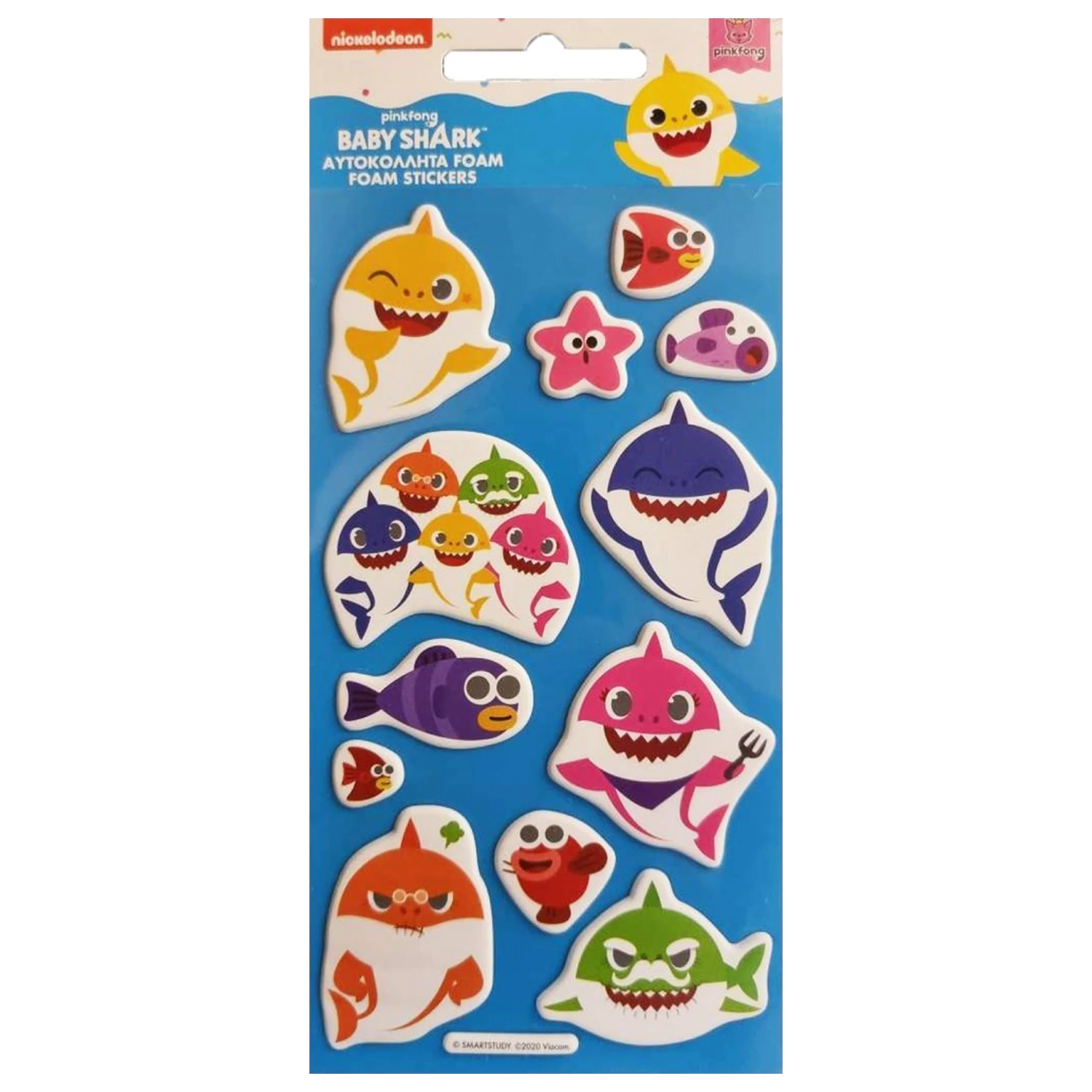 Baby Shark Aquatic Puffy Sponge Sticker Set product photo