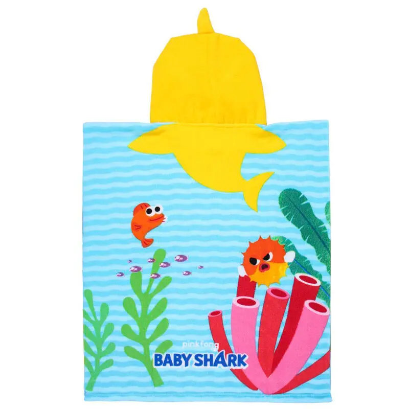 Baby Shark microfiber poncho towel product photo