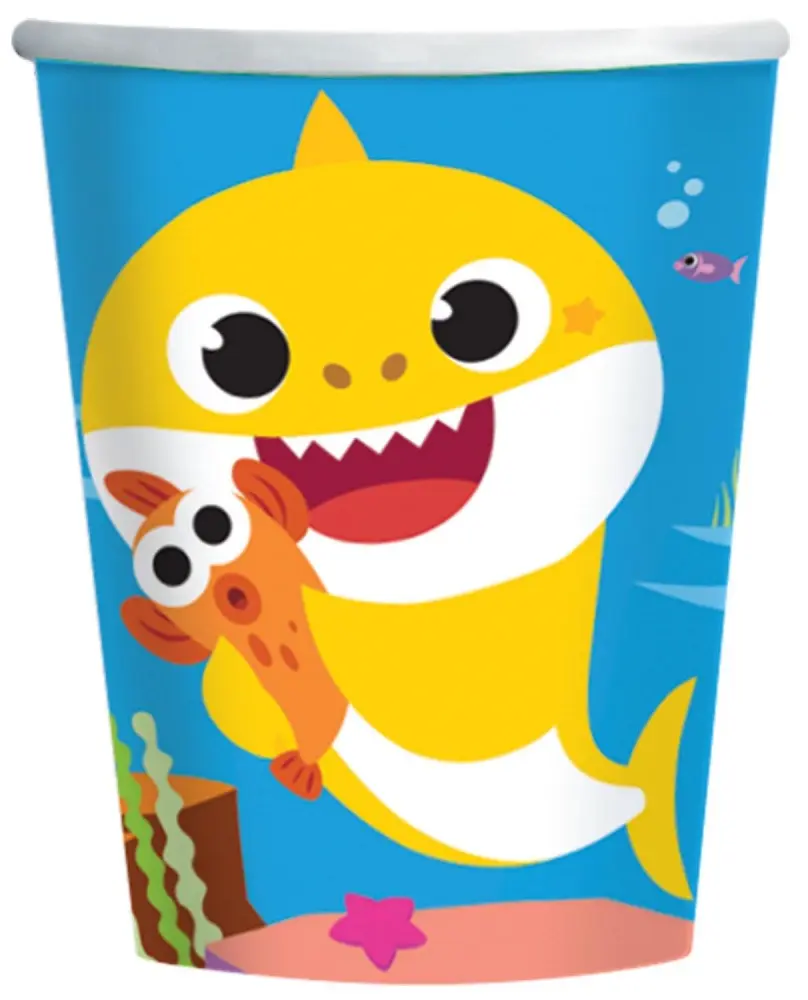 Baby Shark Paper Cups 8 pcs 250 ml product photo