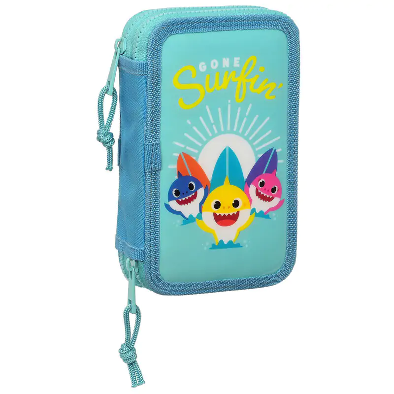 Baby Shark Surfing double pencil case 28pcs product photo