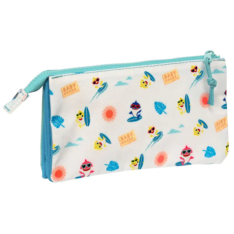 Baby Shark Surfing triple pencil case product photo