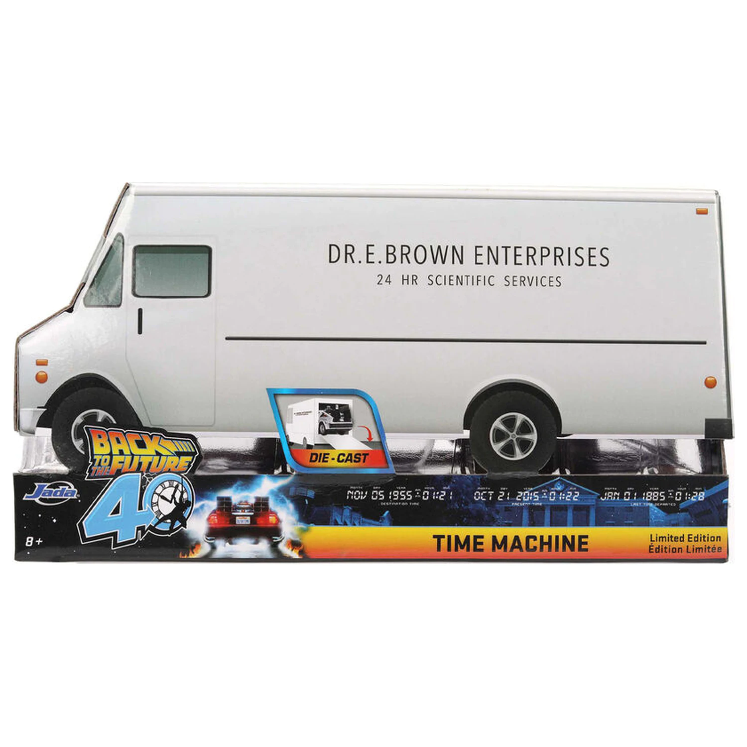 Back to the Future 40th Anniversary Time Machine Hollywood Rides DeLorean replica product photo