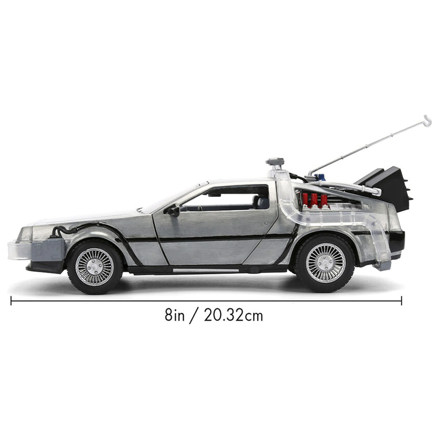 Back to the Future 40th Anniversary Time Machine Hollywood Rides DeLorean replica product photo