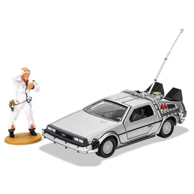 Back to the Future Diecast Model 1/36 DeLorean and Doc Brown Figure termékfotó