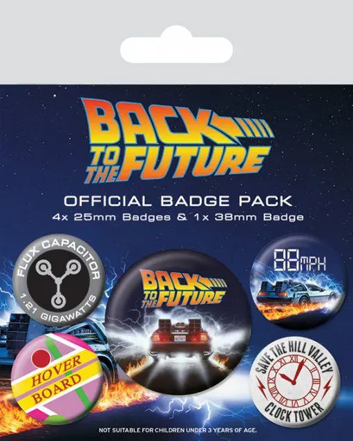 Back to the Future Pin-Back Buttons 5-Pack DeLorean termékfotó