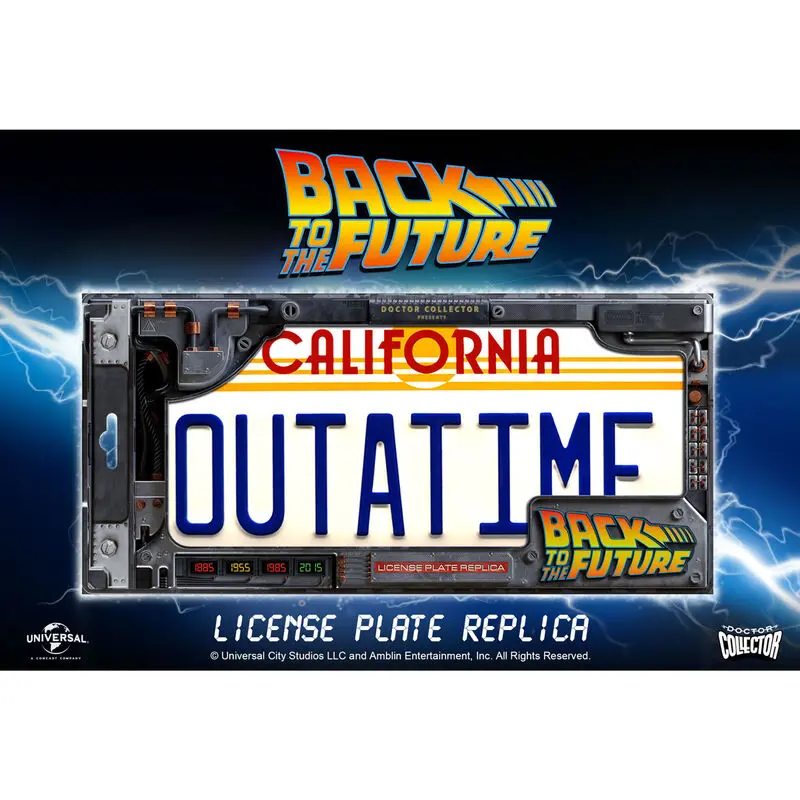 Back To The Future Replica 1/1 ´Outatime´ DeLorean License Plate product photo