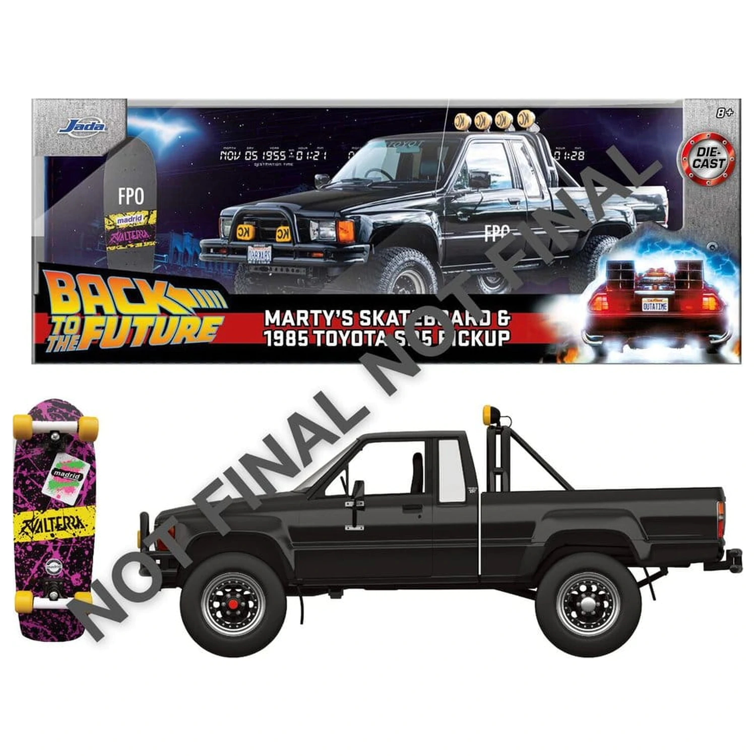 Back to the Future Diecast Vehicle 1:24 Marty's Skateboard 1985 Toyota product photo