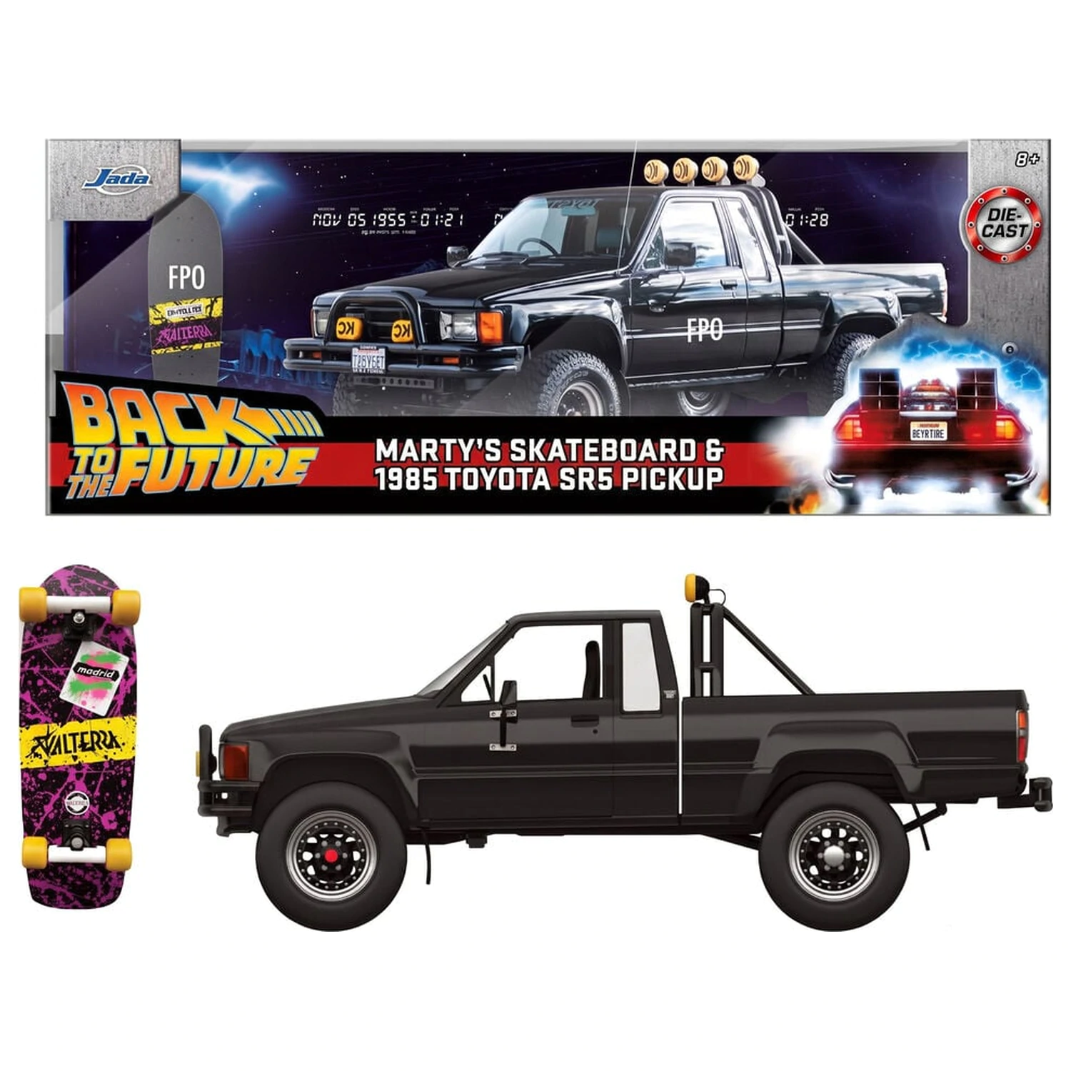 Back to the Future Diecast Vehicle 1:24 Marty's Skateboard 1985 Toyota product photo