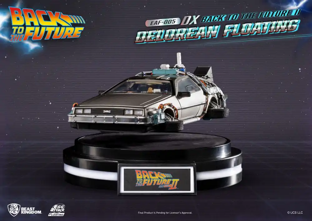 Back to the Future Egg Attack Floating Statue Back to the Future II DeLorean Deluxe Version 20 cm product photo