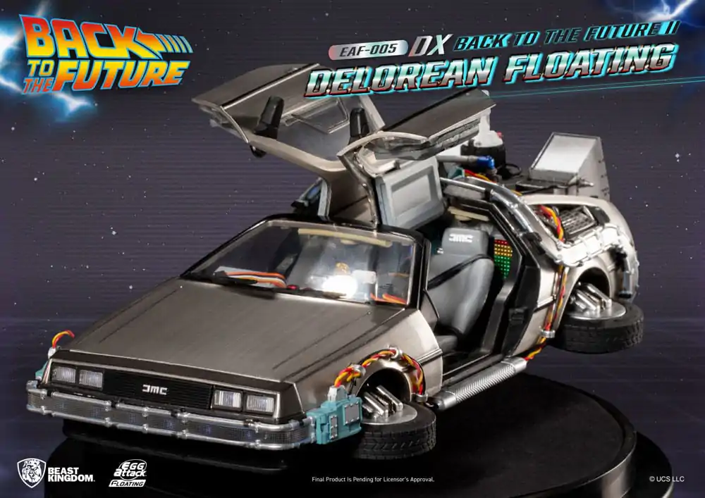 Back to the Future Egg Attack Floating Statue Back to the Future II DeLorean Deluxe Version 20 cm termékfotó