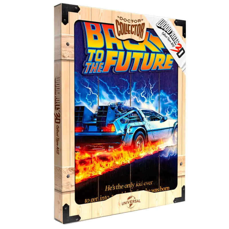 Back to the Future Woodart 3D Print wooden sign product photo