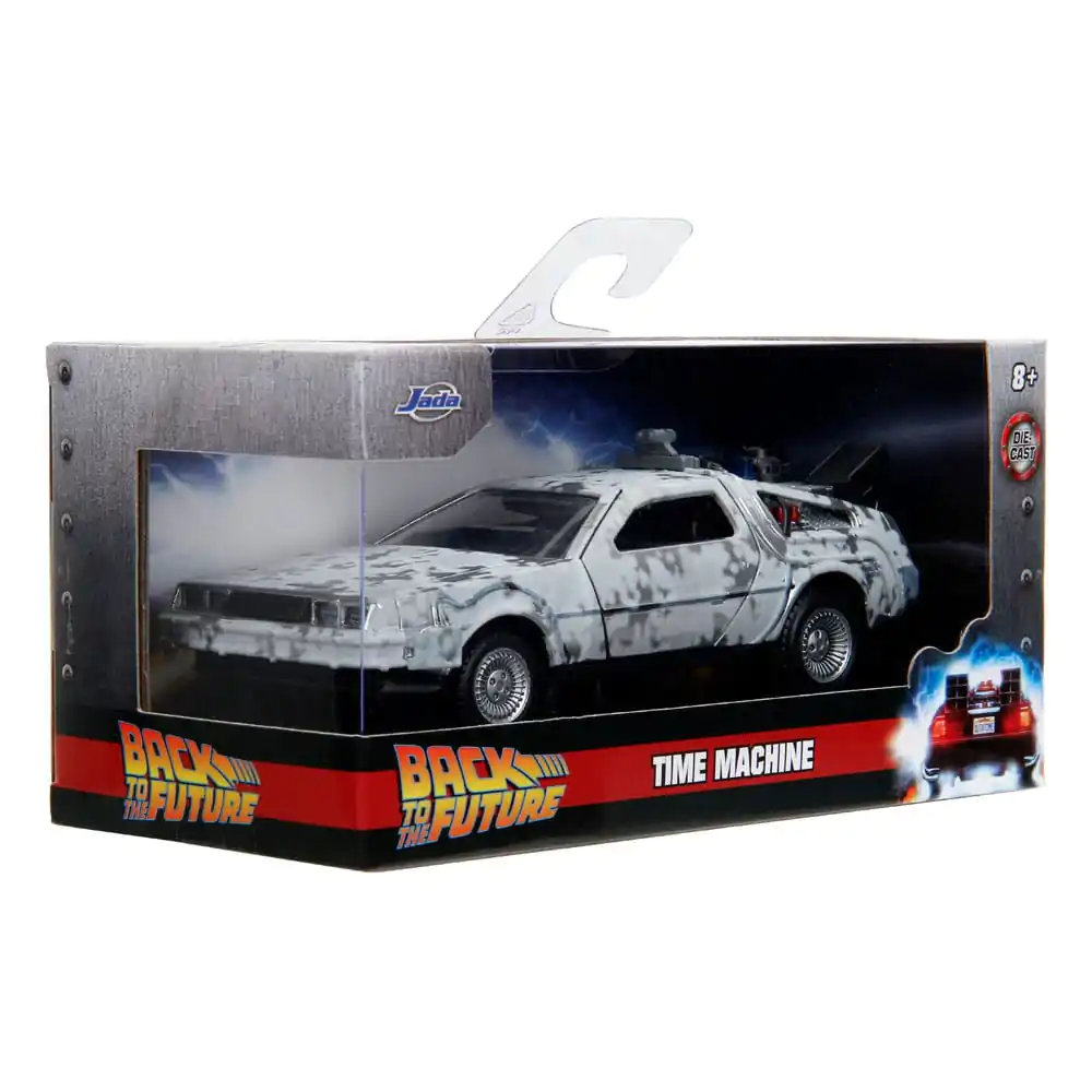 Back to the Future Hollywood Rides Diecast Model 1/32 DeLorean Time Machine Frost product photo