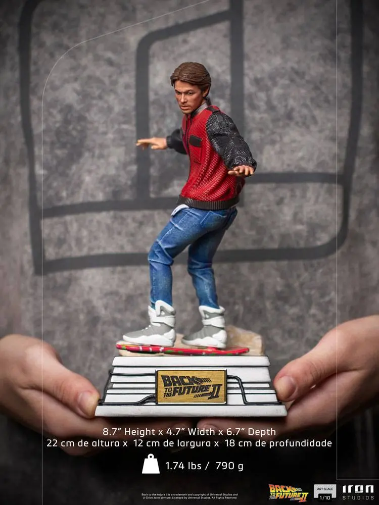 Back to the Future II Art Scale Statue 1/10 Marty McFly on Hoverboard 22 cm product photo