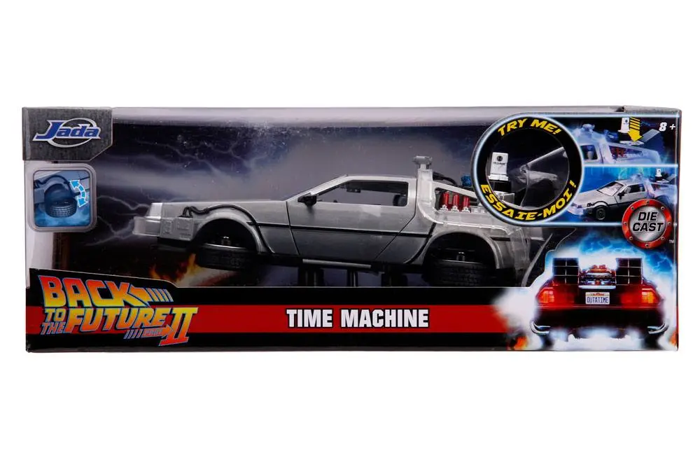 Back to the Future II Hollywood Rides Diecast Model 1/24 DeLorean Time Machine termékfotó