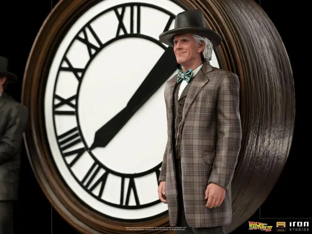 Back to the Future III Deluxe Art Scale Statue 1/10 Marty and Doc at the Clock 30 cm product photo