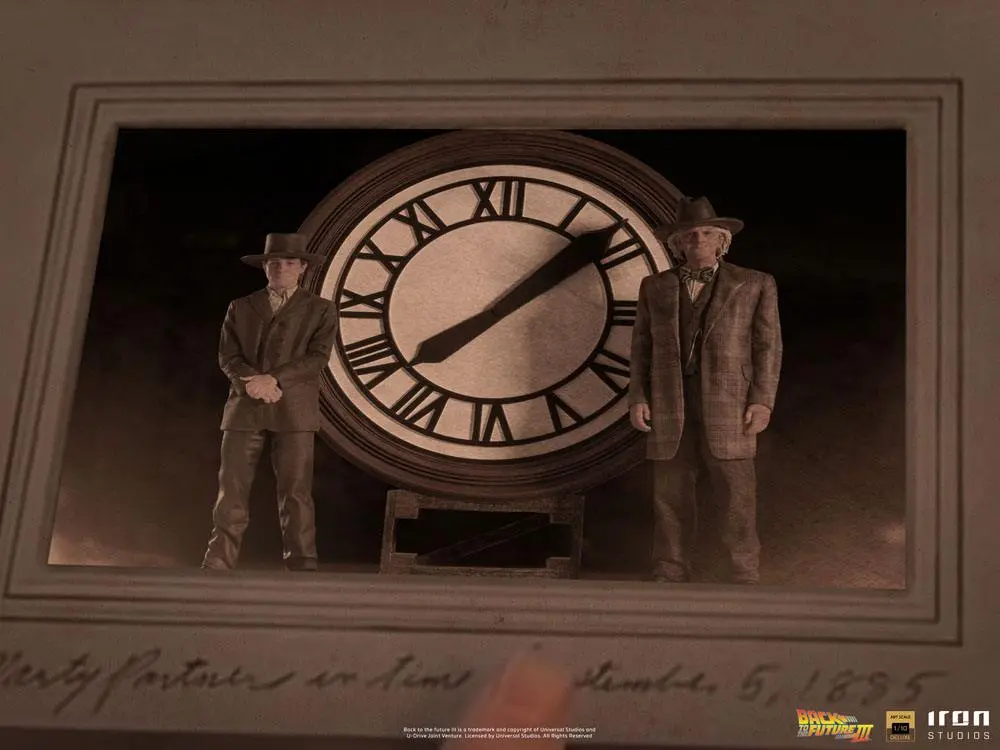 Back to the Future III Deluxe Art Scale Statue 1/10 Marty and Doc at the Clock 30 cm product photo