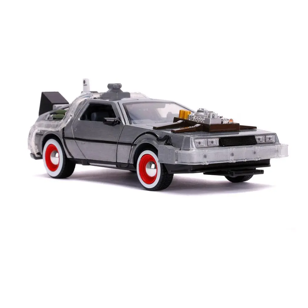 Back to the Future III Hollywood Rides Diecast Model 1/24 DeLorean Time Machine termékfotó