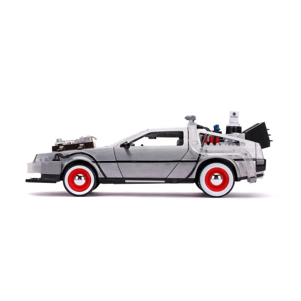 Back to the Future III Hollywood Rides Diecast Model 1/24 DeLorean Time Machine termékfotó