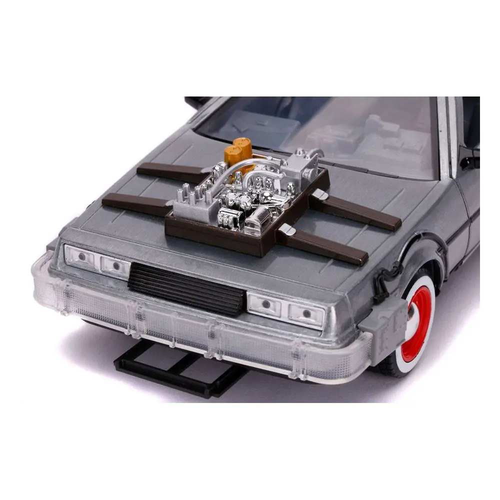 Back to the Future III Hollywood Rides Diecast Model 1/24 DeLorean Time Machine termékfotó