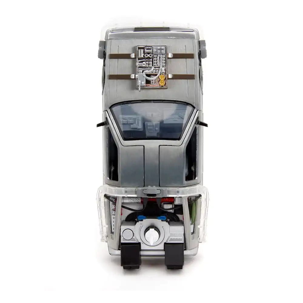 Back to the Future III Hollywood Rides Diecast Model 1/24 DeLorean Time Machine Railroad Wheels termékfotó