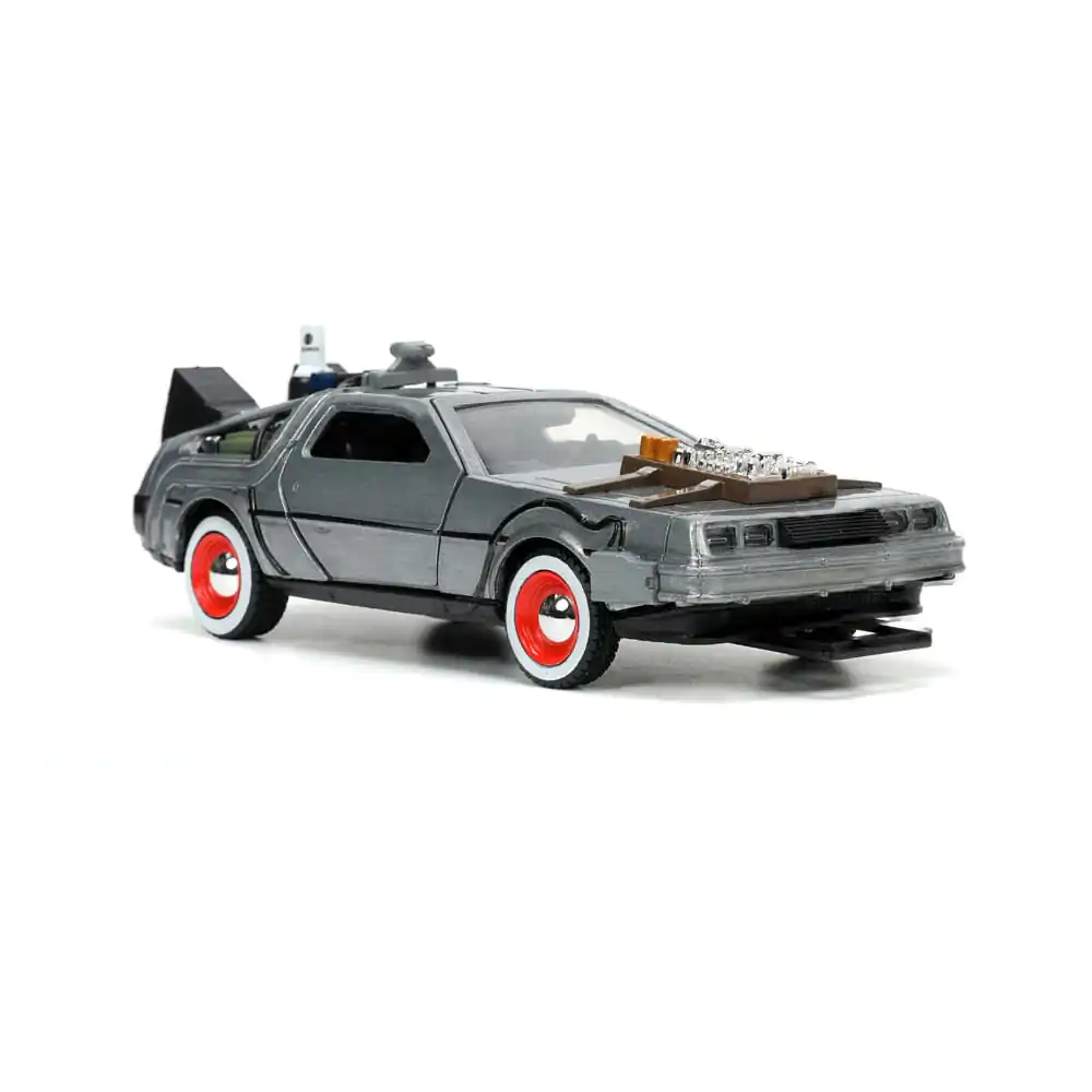 Back to the Future III Hollywood Rides Diecast Model 1/32 DeLorean Time Machine Free Rolling termékfotó