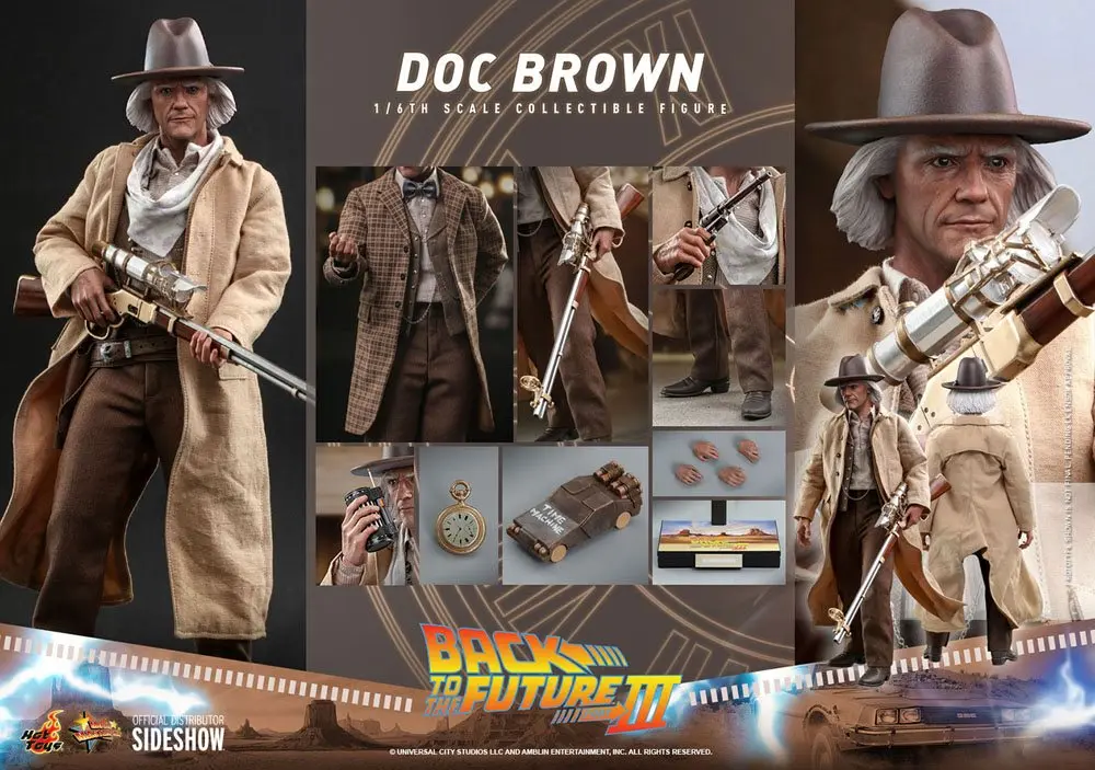 Back To The Future III Movie Masterpiece Action Figure 1/6 Doc Brown 32 cm termékfotó