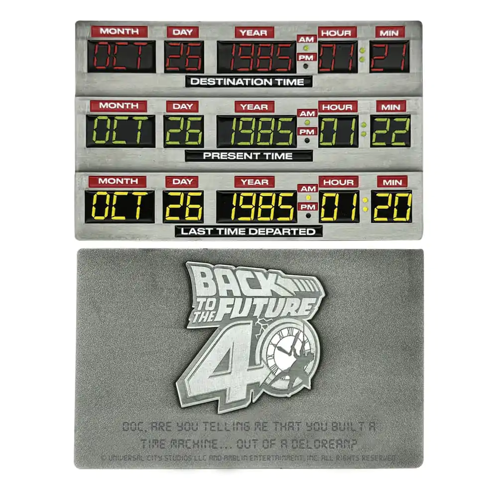 Back To The Future Ingot 40th Anniversary Time Circuits Limited Edition  product photo