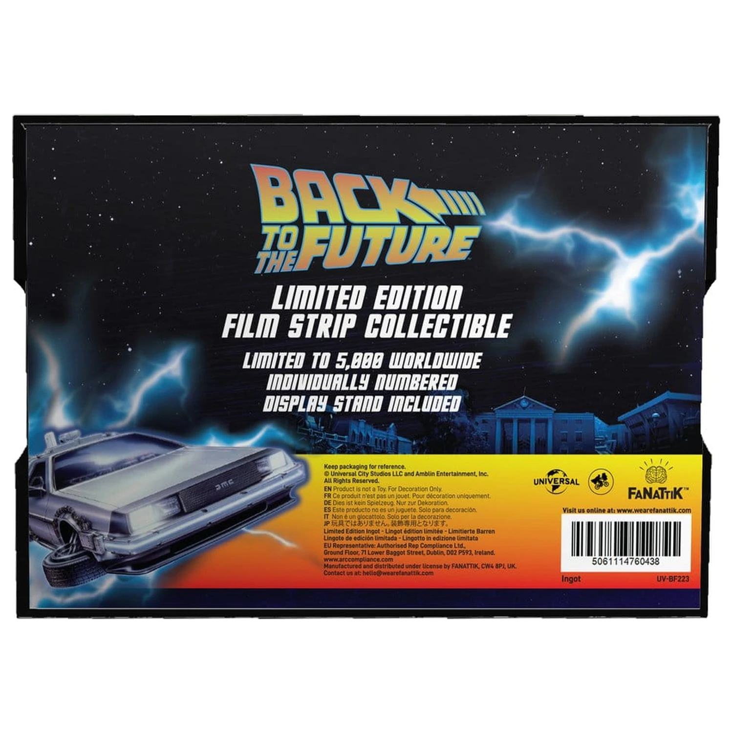Back to the Future Ingot Metal Film Strip Collectible Limited Edition product photo