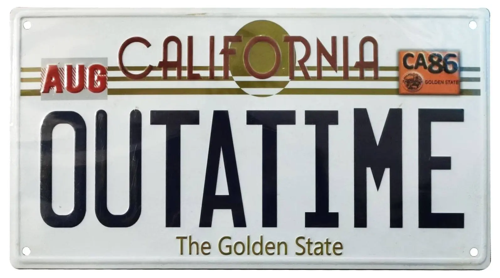 Back To The Future Metal Sign ´Outatime´ DeLorean License Plate product photo